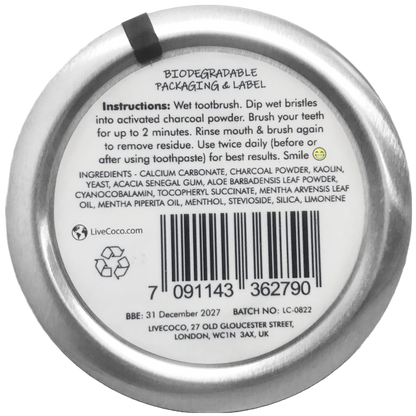 LiveCoco Activated Charcoal Teeth Cleaning Powder
