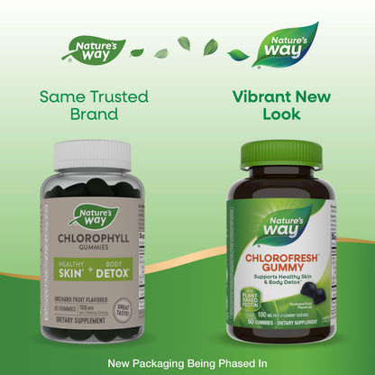 Nature’s Way Chlorofresh Chlorophyll Gummies — Orchard Fruit, 60 Count
