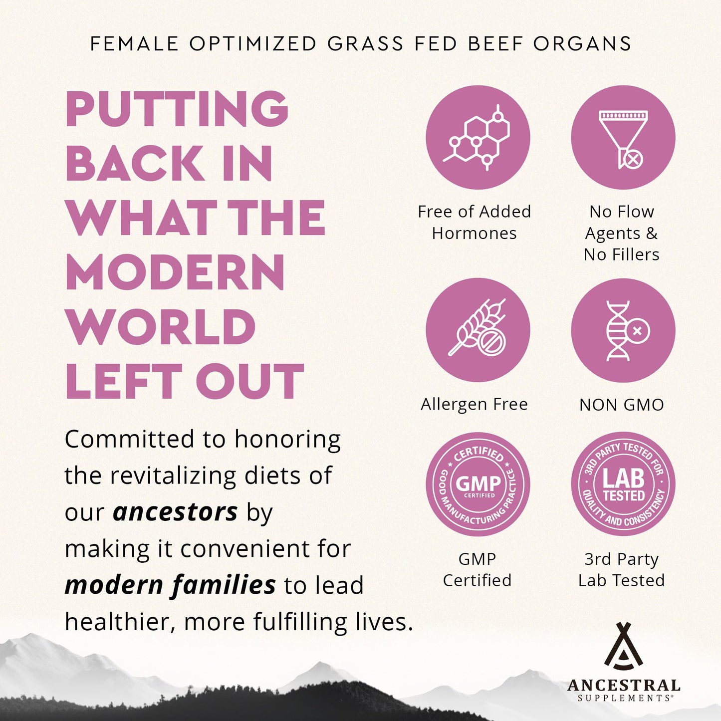 Beef Organ Supplement for Women | Hormone Balance, Energy & Wellness