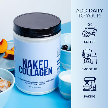 NAKED Collagen Peptides Powder – Pasture-Raised, Unflavored 60 Servings