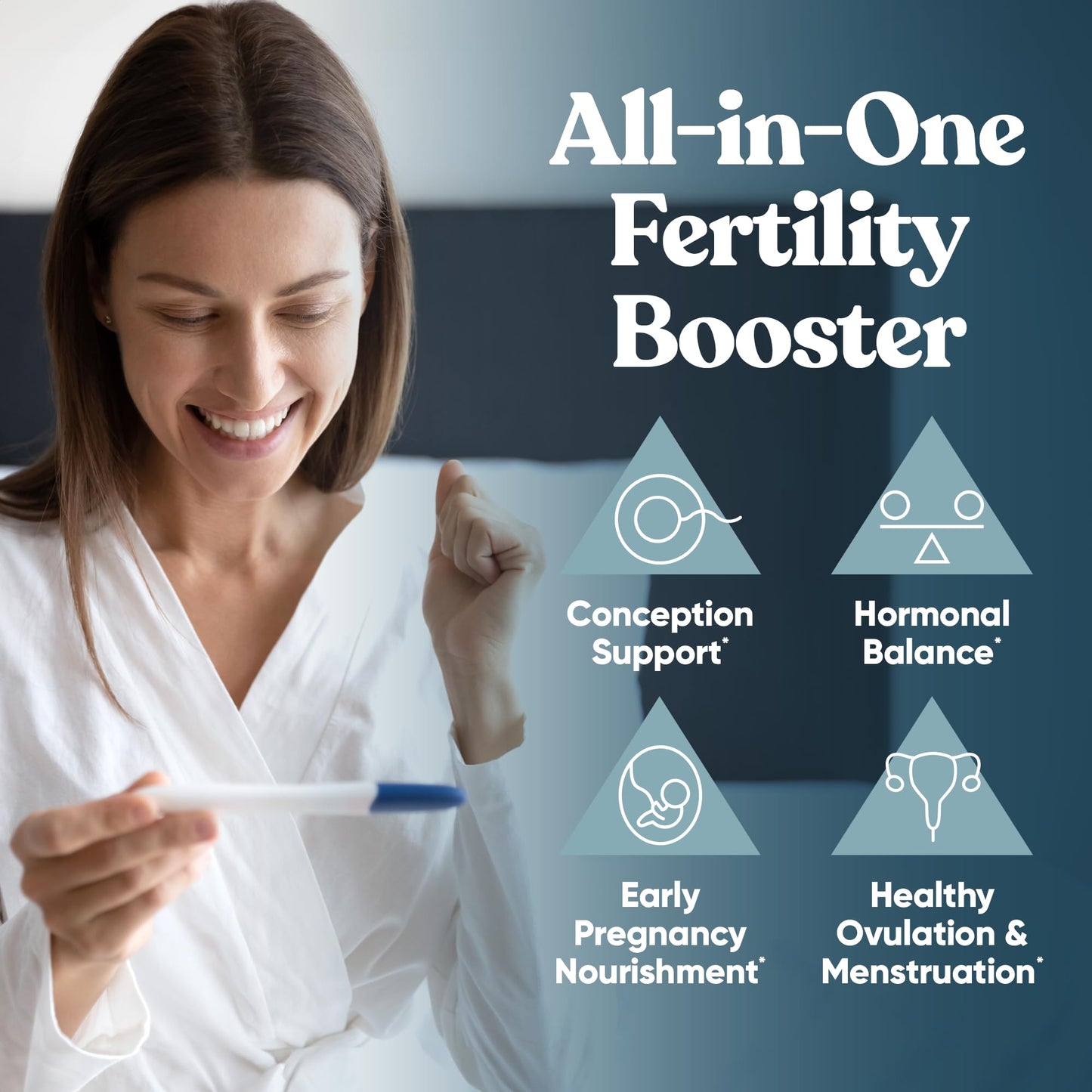 Conception Fertility Supplements for Women – Ovulation Support, Hormonal Balance, Regular Cycles – Prenatal Vitamin with Myo-Inositol, Folate, Vitex