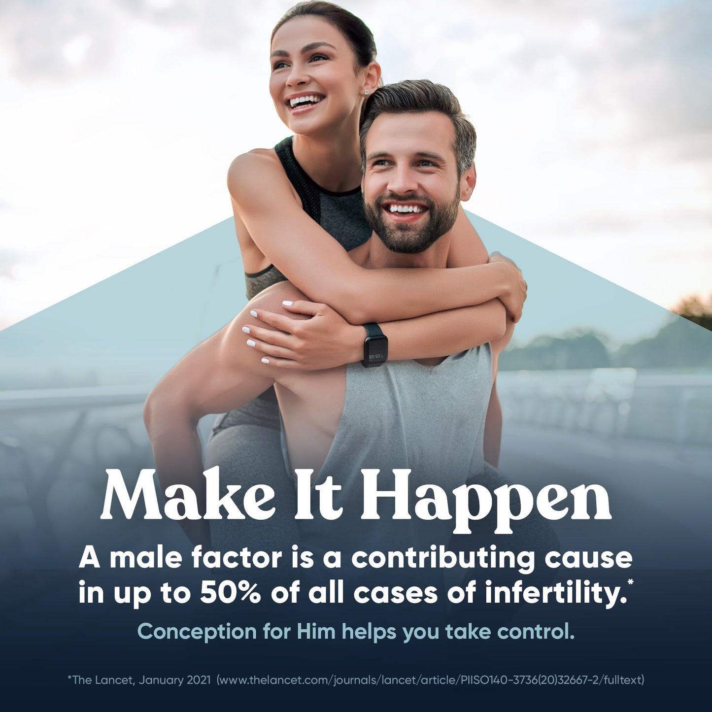 Conception For Him – Men’s Fertility Supplements (Ashwagandha, Folate, Zinc, Magnesium) – 120 Veg Soft Capsules