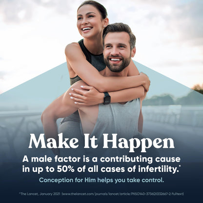 Conception For Him – Men’s Fertility Supplements (Ashwagandha, Folate, Zinc, Magnesium) – 120 Veg Soft Capsules