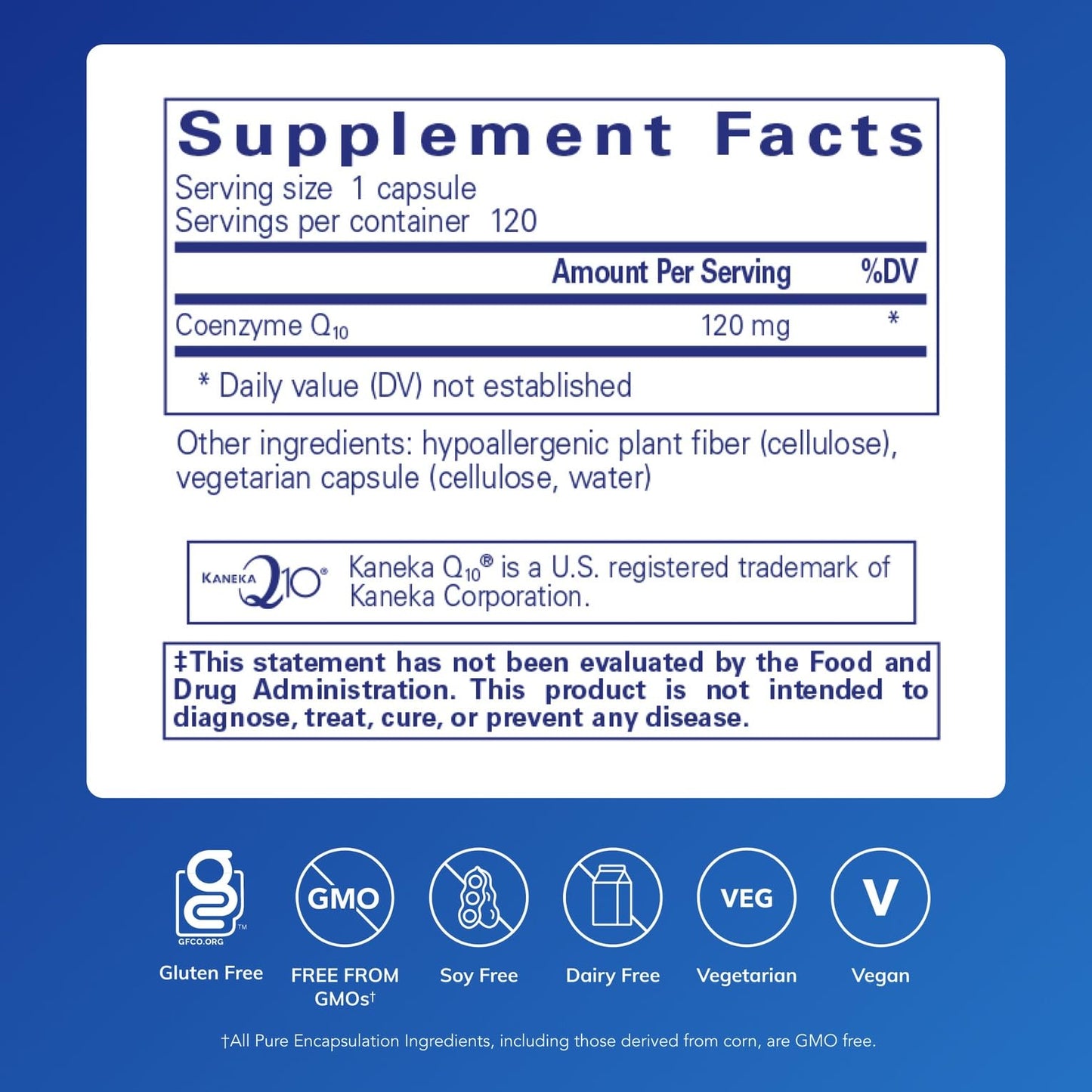 Pure Encapsulations CoQ10 120mg – 120 Capsules
