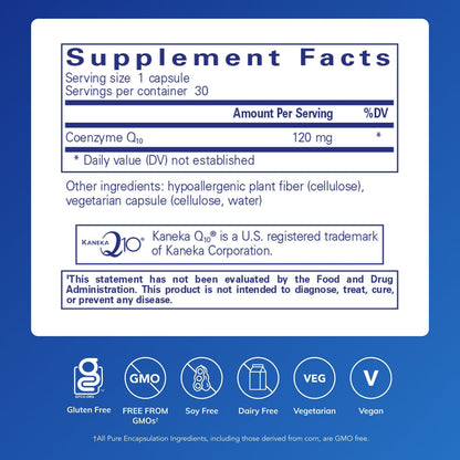 Pure Encapsulations CoQ10 120mg – 30 Capsules