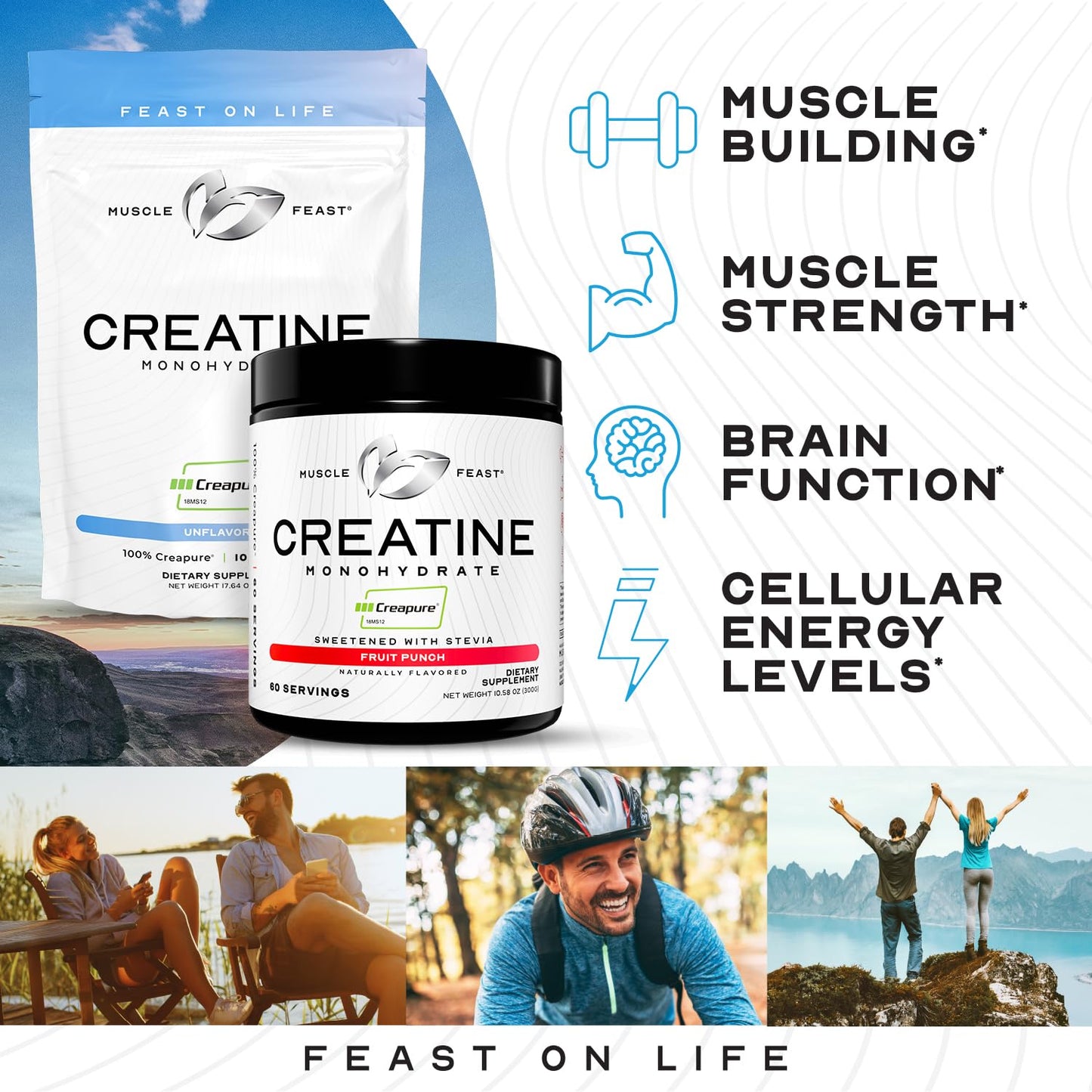 Muscle Feast Creapure Creatine – Fruit Punch 300g