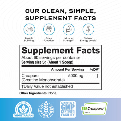 Muscle Feast Creapure Creatine Unflavored – 300g
