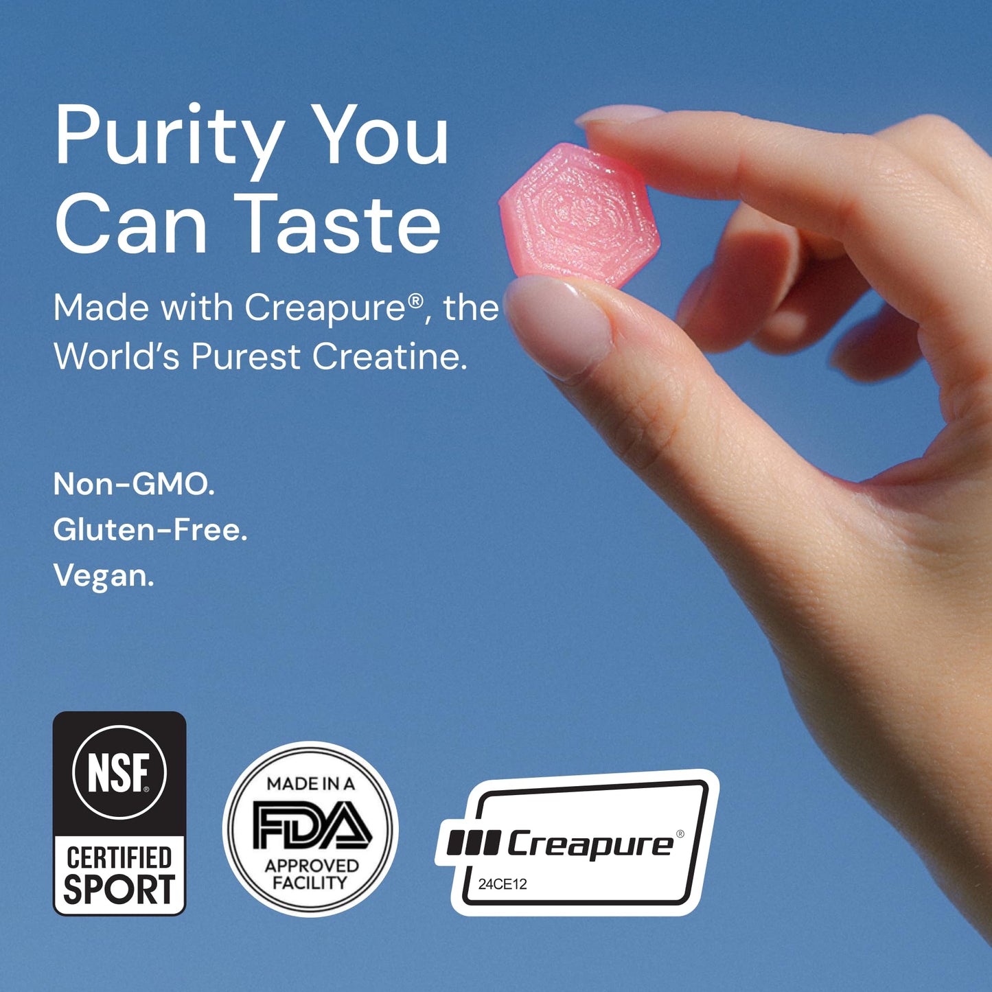 Create Creatine Monohydrate Gummies 1.5g | Vegan Anti-Melt Orange Flavour
