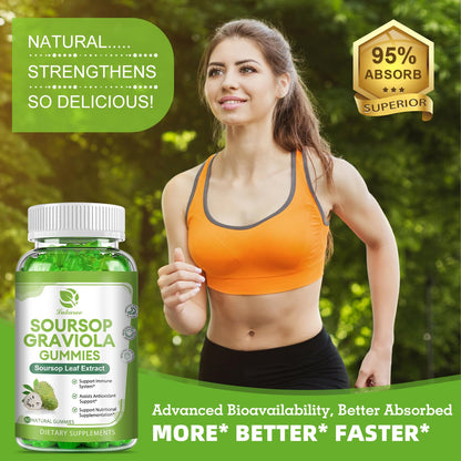 Soursop Graviola Gummies with Vitamin C & Zinc — 2 Pack, 120 Count
