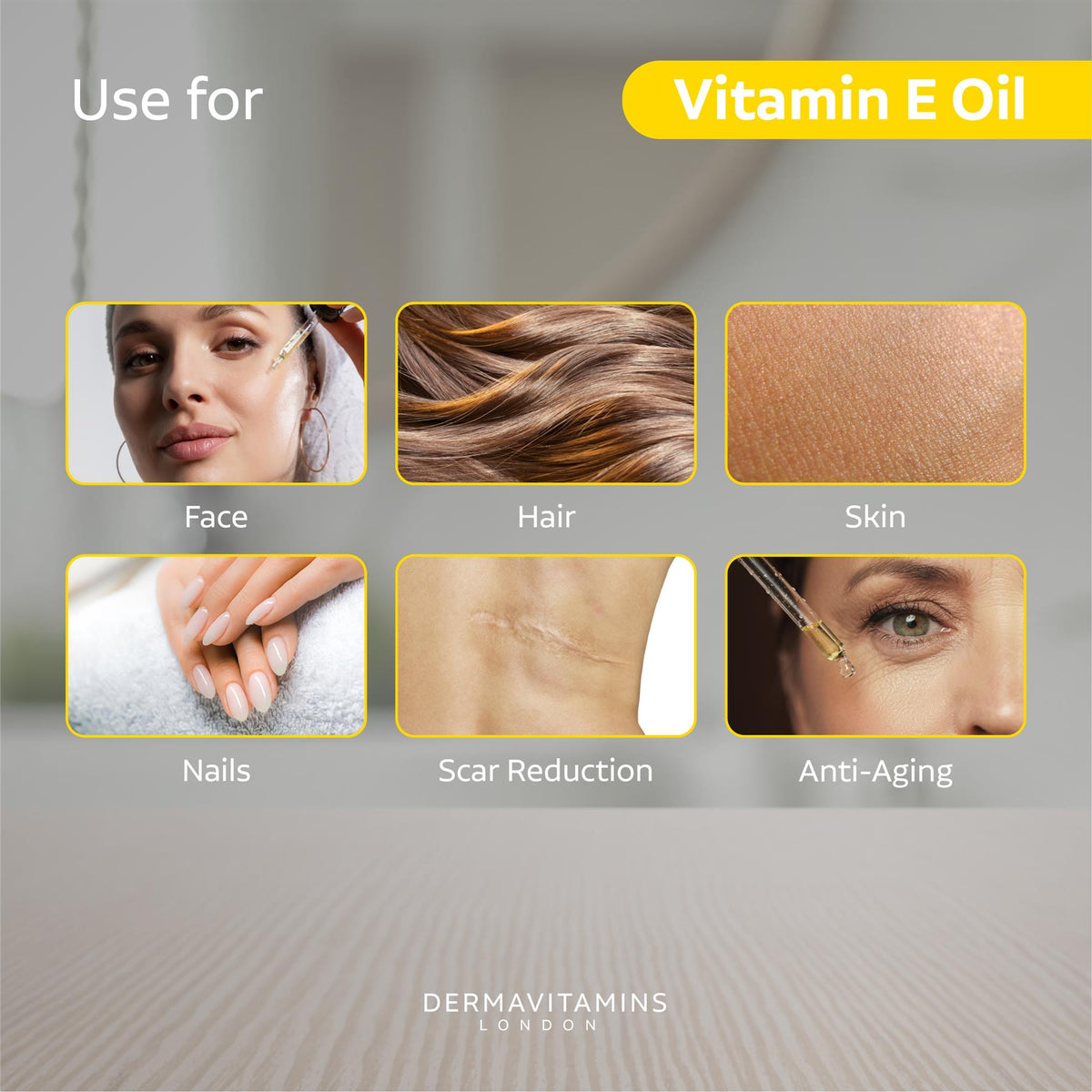 Dermavitamins 100% Natural Vitamin E Oil – Pure Skin & Nail Treatment, 75ml