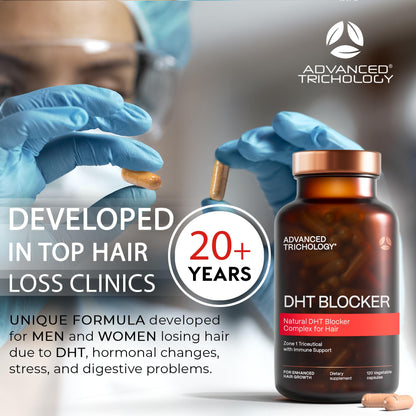 DHT Blocker - Hair Growth Supplement for Genetic Thinning | AHLA Approved | 20 Years of Hair Loss Clinic Experience