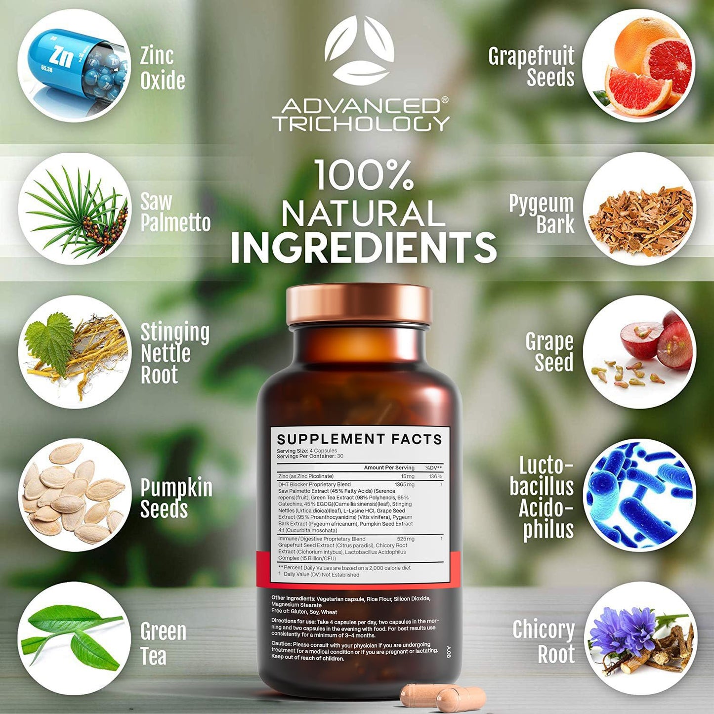 DHT Blocker - Hair Growth Supplement for Genetic Thinning | AHLA Approved | 20 Years of Hair Loss Clinic Experience