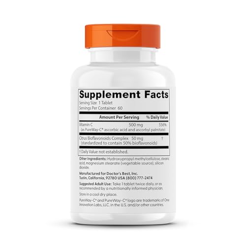 Doctor’s Best High Absorption Vitamin C with PureWay-C — 60 Tablets