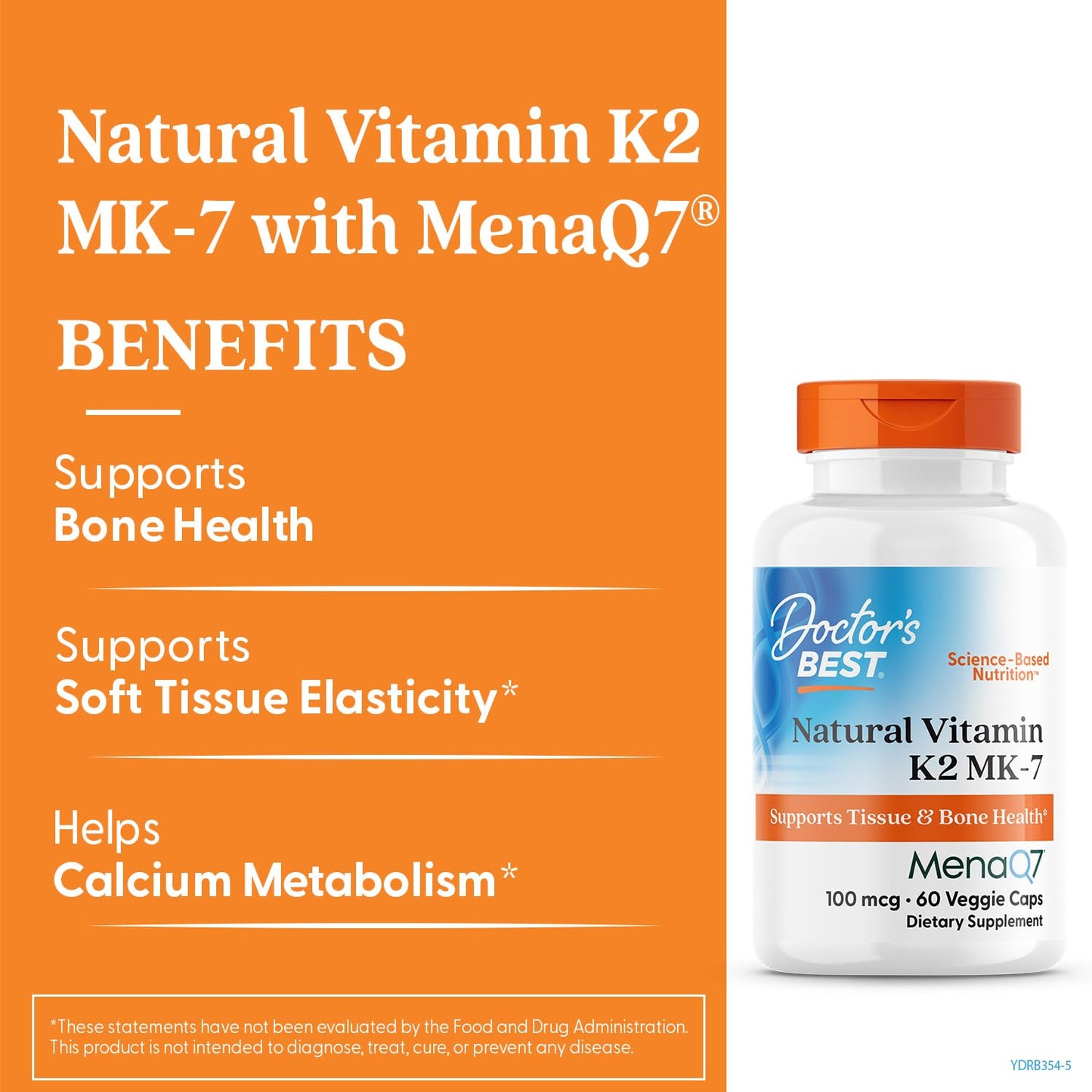 Doctor's Best Vitamin K2 MK-7 with MenaQ7 — 100mcg, 60 Capsules