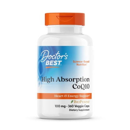 Doctor’s Best High Absorption CoQ10 with BioPerine 100mg – 360 Vegan Caps