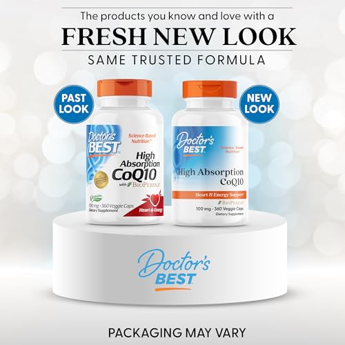 Doctor’s Best High Absorption CoQ10 with BioPerine 100mg – 360 Vegan Caps