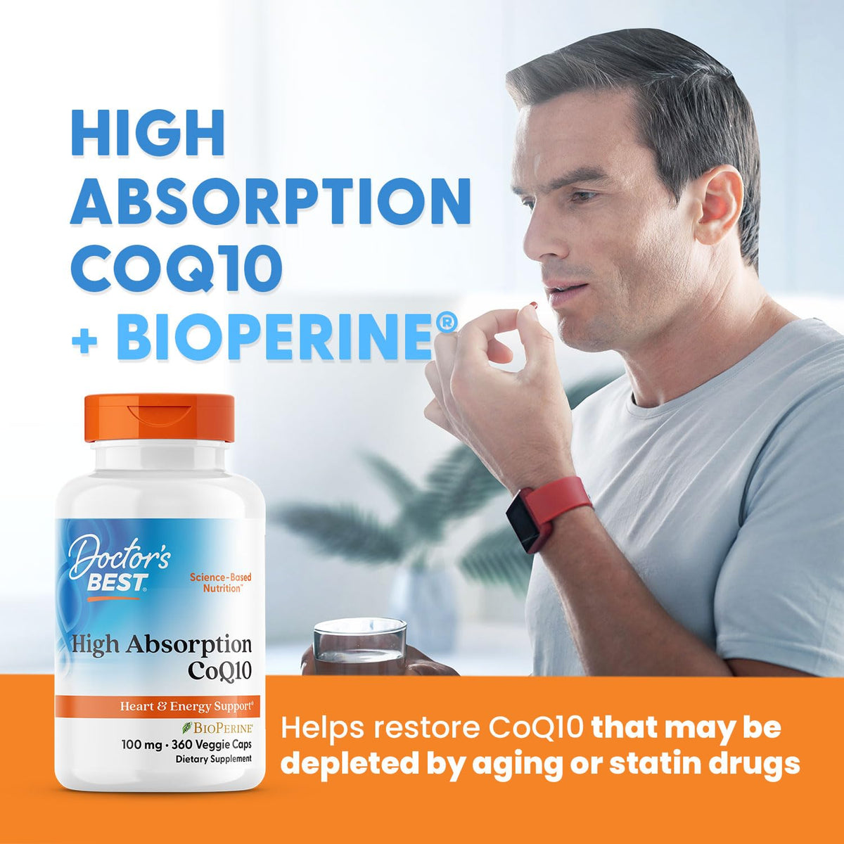 Doctor’s Best High Absorption CoQ10 with BioPerine 100mg – 360 Vegan Caps - Calm Era