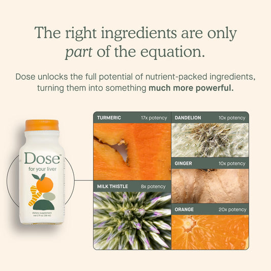 DOSE Liver Cleanse Detox & Repair Shots | Organic Milk Thistle 3x16oz