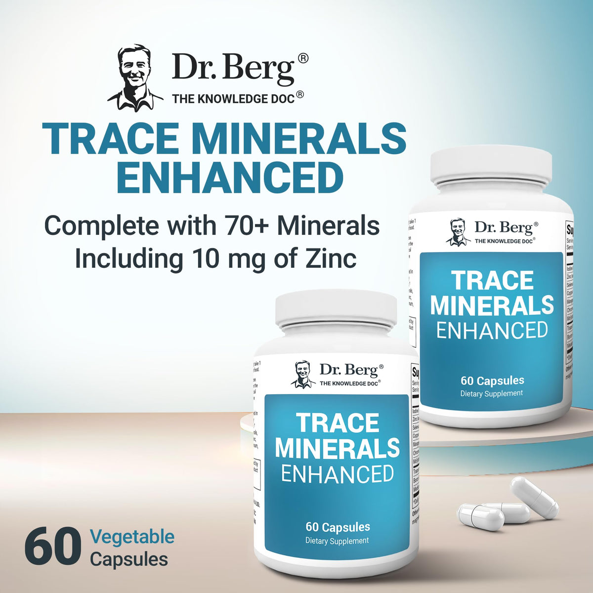 Dr. Berg Trace Minerals Enhanced Complex – 70+ Minerals | 60 Capsules - Calm Era