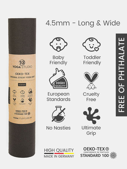 Yoga Studio Oeko-Tex Long & Wide Yoga Mat – Extra Space & Cushioning | 4.5mm