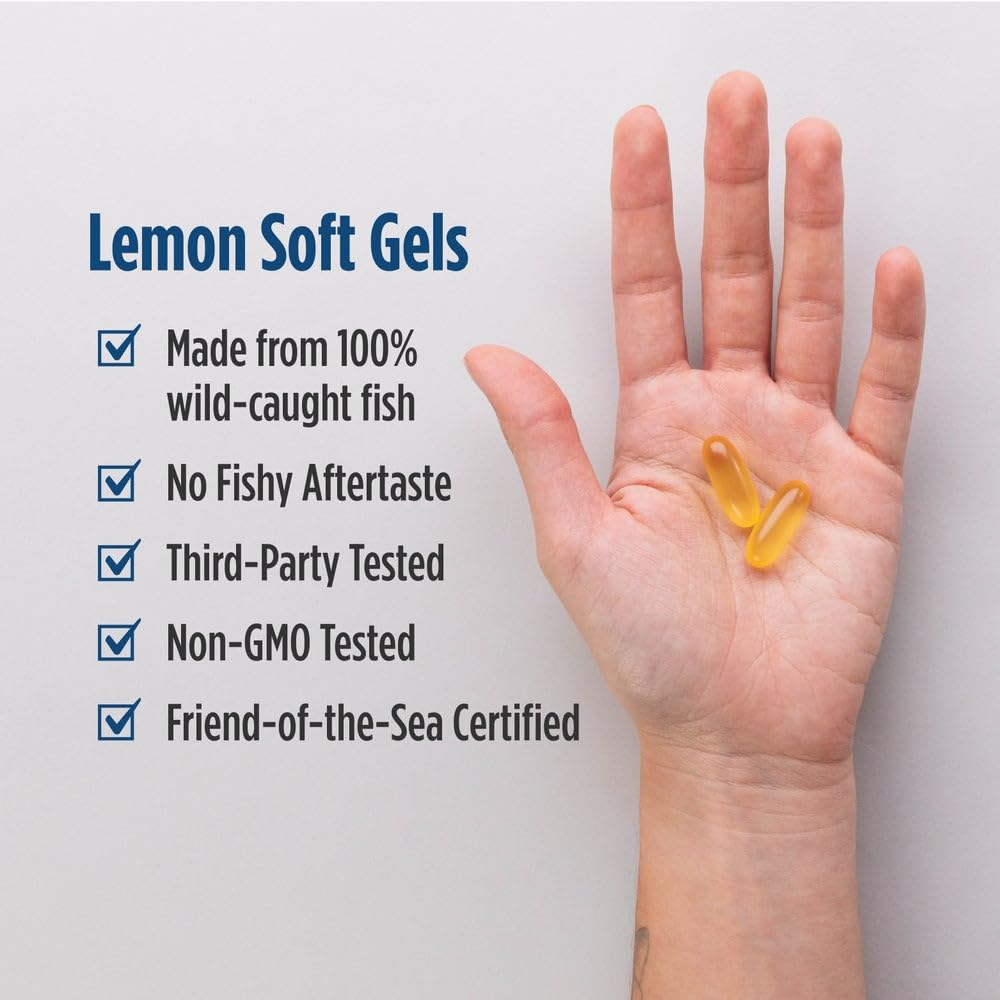Nordic Naturals Omega-3 Lemon 690mg EPA/DHA | 180 Softgels 90 Servings
