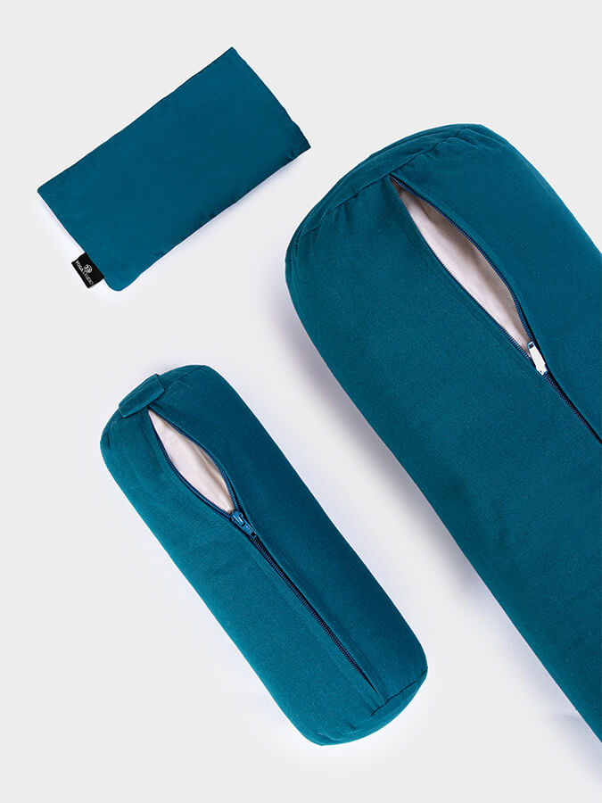 Yoga Studio Organic Meditation Bolster & Eye Pillow Set