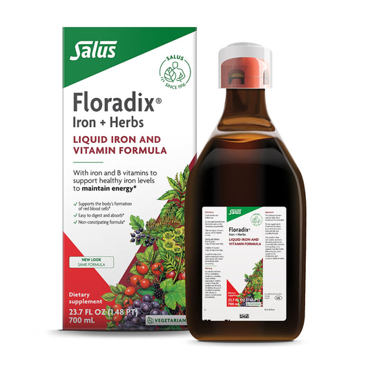 Floradix Iron & Herbs – Liquid Iron Supplement with Vitamin C & B Complex | 23.7 fl oz