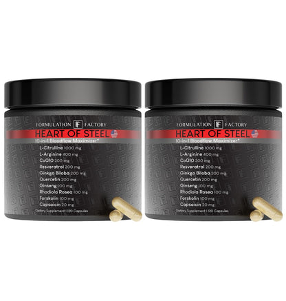 Formulation Factory Heart of Steel – 10-in-1 Nitric Oxide Support | 2-Pack - Calm Era
