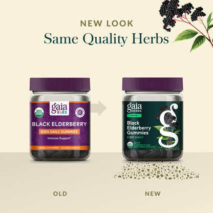 GaiaKids Black Elderberry Daily Gummies for Kids — 40 Gummies