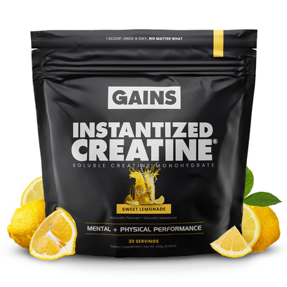 Gains in Bulk Instantized Creatine Monohydrate – Sweet Lemonade 30 Servings