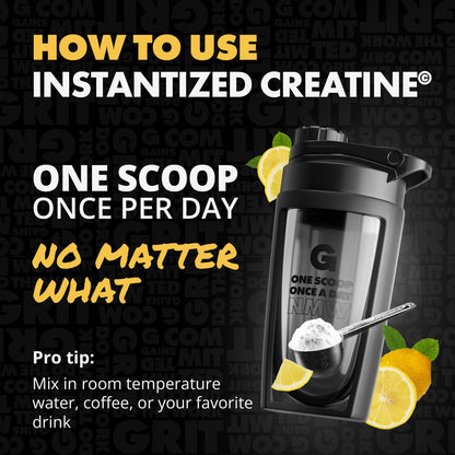 Gains in Bulk Instantized Creatine Monohydrate – Sweet Lemonade 30 Servings