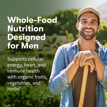 Garden of Life Once Daily Men's Multivitamin – Organic Vegan for Men, Prostate & Heart Support, 60 Tablets