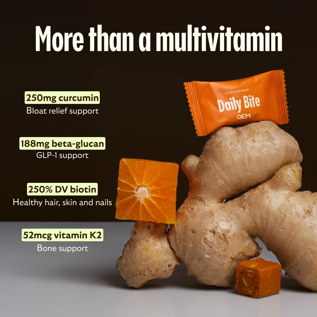 GEM Daily Multivitamin Bite – Real-Food Nutrition for Women & Men | 28 Servings