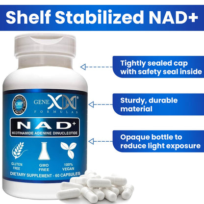Genex NAD+ 250mg – 60 Capsules | Actual NAD+ Not a Precursor