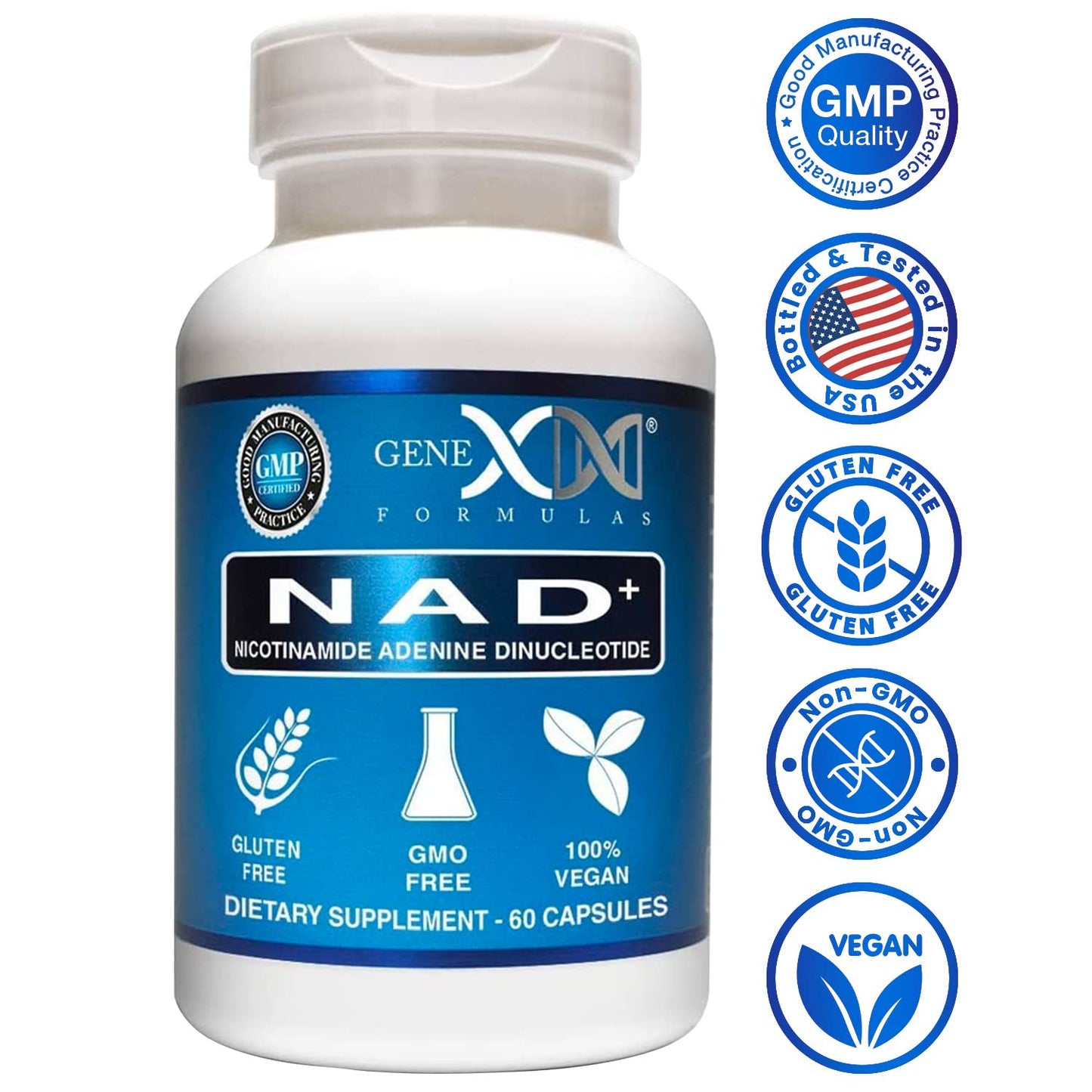 Genex NAD+ 250mg – 60 Capsules | Actual NAD+ Not a Precursor