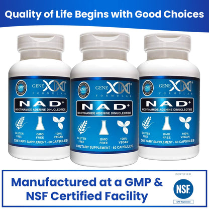 Genex NAD+ 250mg – 60 Capsules | Actual NAD+ Not a Precursor