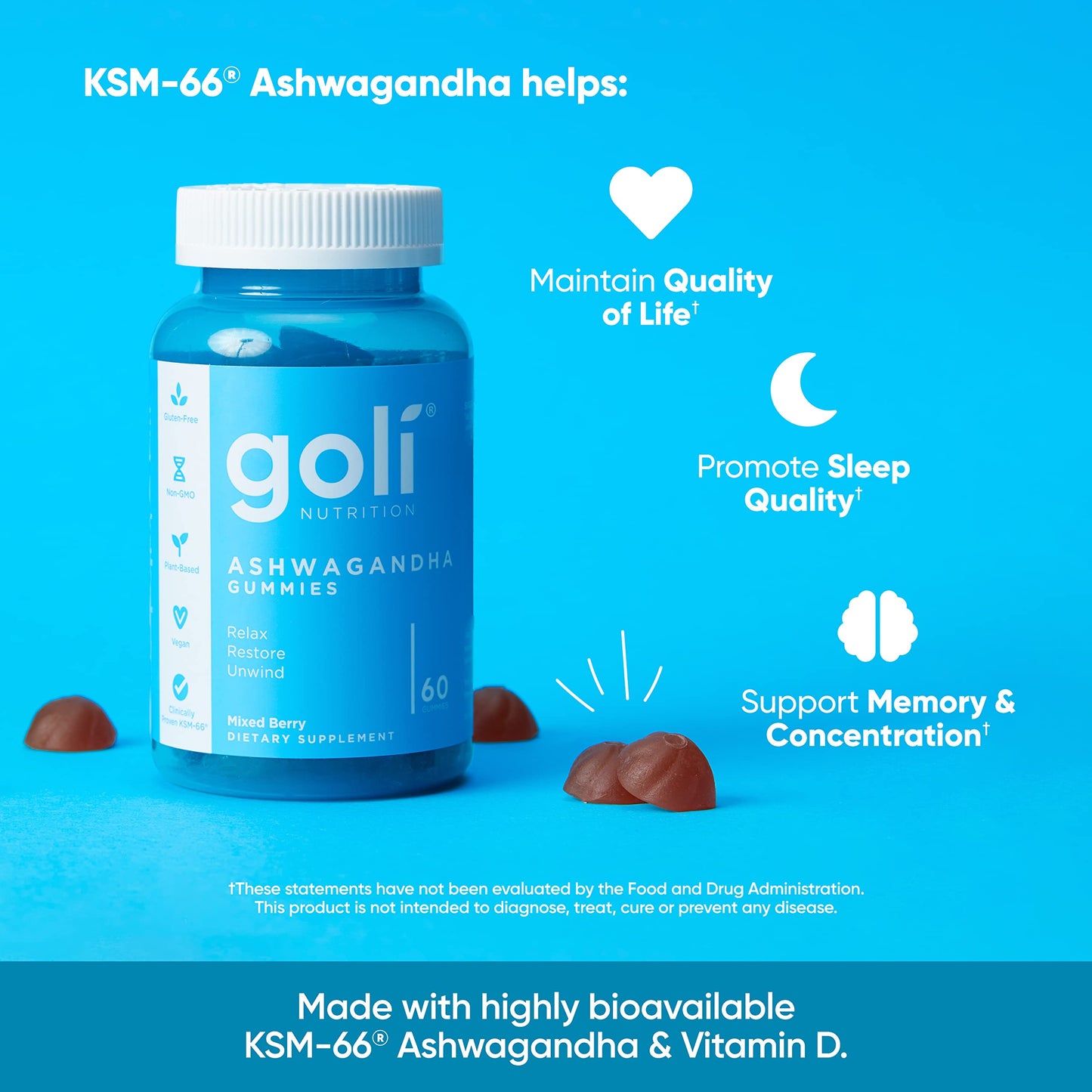 Goli Ashwagandha & Vitamin D Gummies