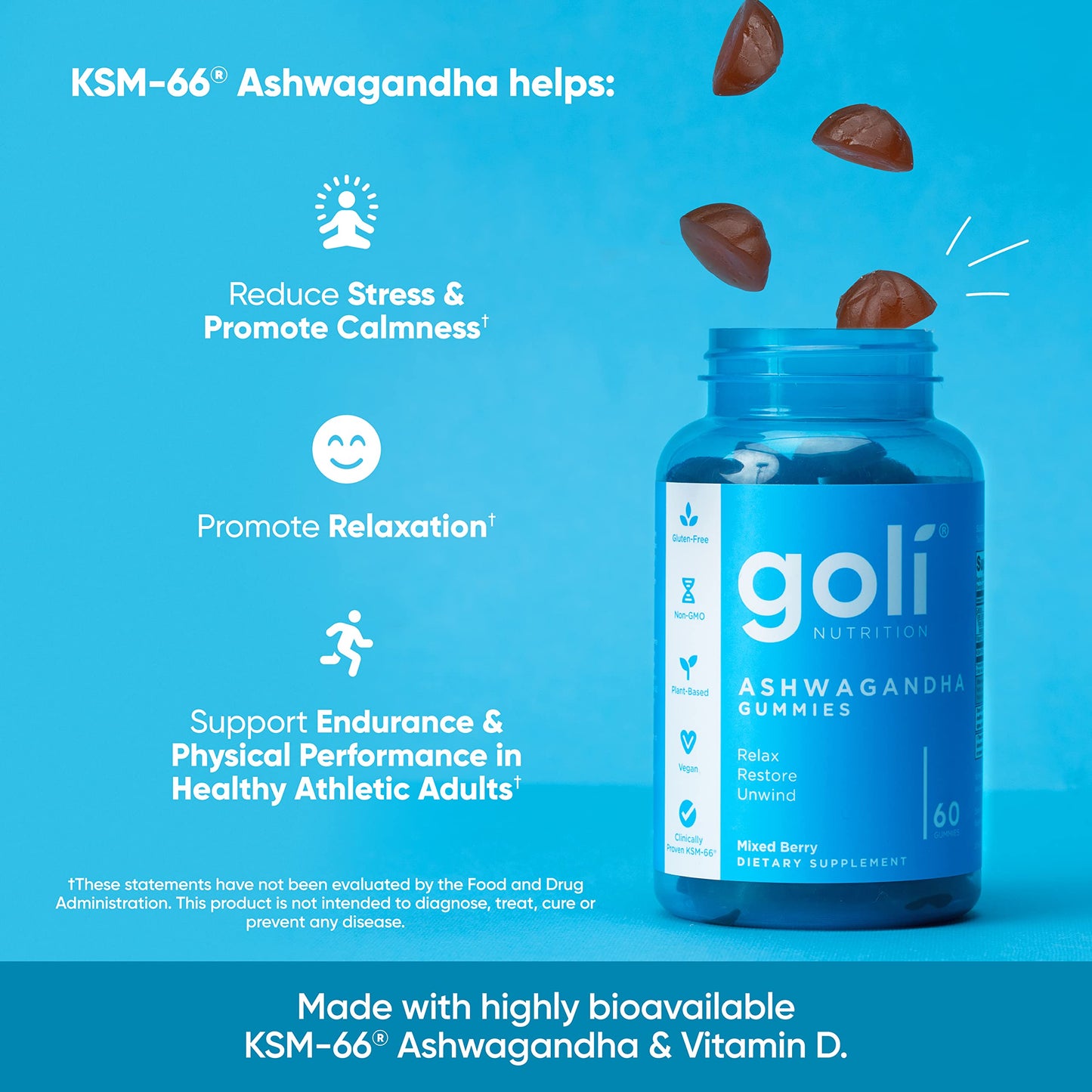 Goli Ashwagandha & Vitamin D Gummies