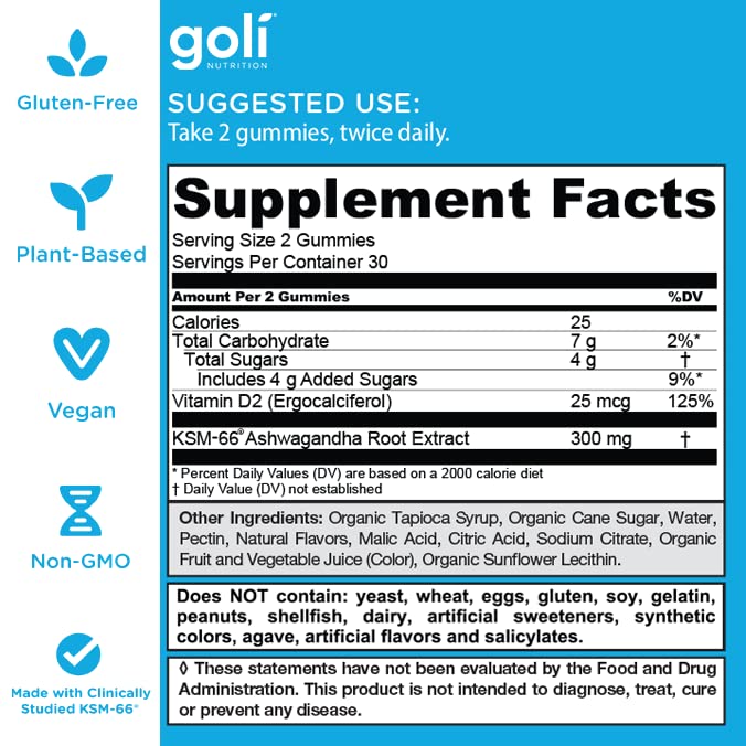 Goli Ashwagandha & Vitamin D Gummies