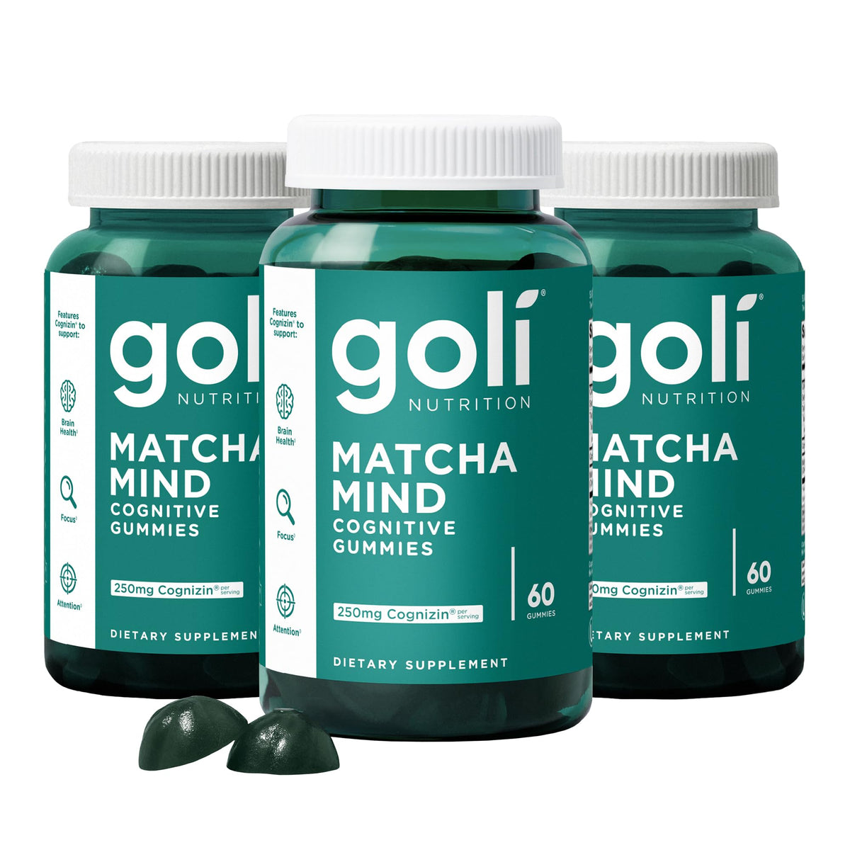 Goli Matcha Mind Gummies – Matcha & Cognizin | 180 Gummies - Calm Era