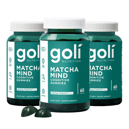 Goli Matcha Mind Gummies – Matcha & Cognizin | 180 Gummies - Calm Era