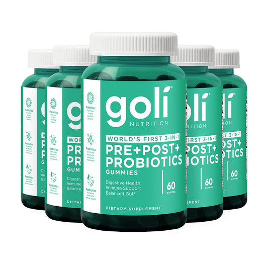 Goli Pre+Post+Probiotics Gummies – Gluten-Free, Vegan, Non-GMO | 300 Count