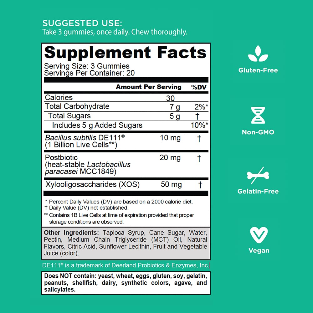Goli Pre+Post+Probiotics Gummies – Gluten-Free, Vegan, Non-GMO | 300 Count