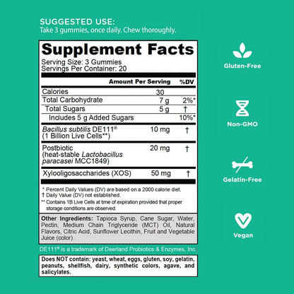 Goli Pre+Post+Probiotics Gummies – Gluten-Free, Vegan, Non-GMO | 300 Count