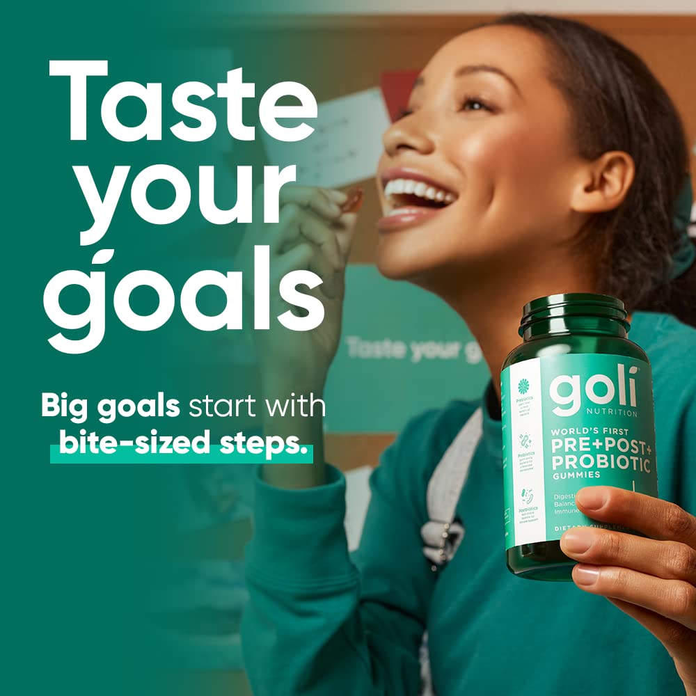 Goli Pre+Post+Probiotics Gummies – Gluten-Free, Vegan, Non-GMO | 300 Count