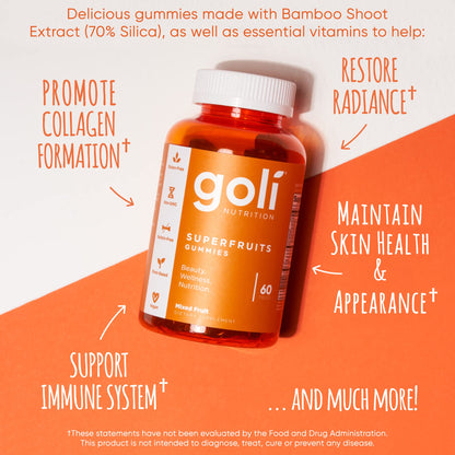 Goli SuperFruits Beauty Gummies — Collagen & Vitamin C, 60ct