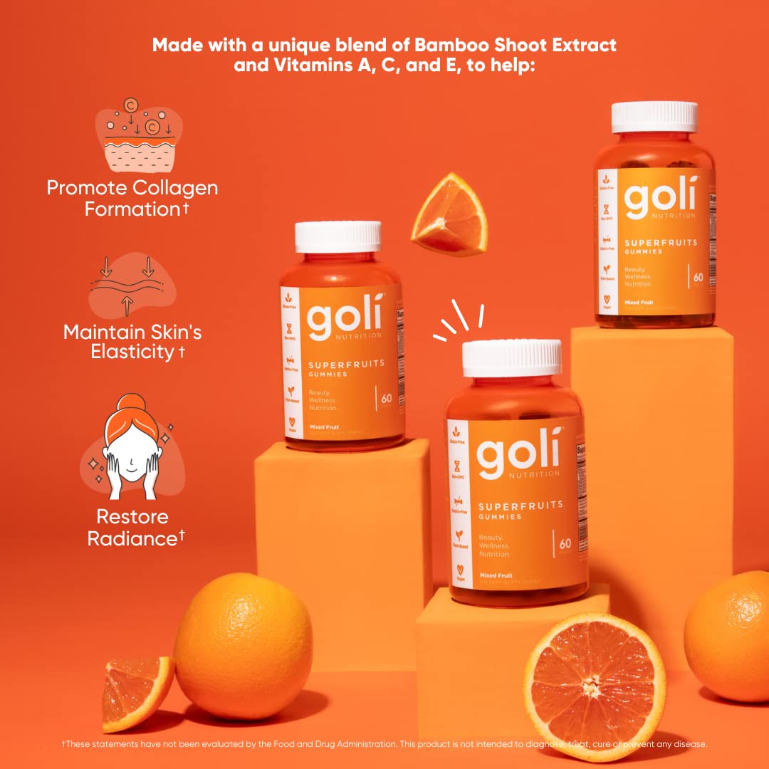 Goli SuperFruits Beauty Gummies — Collagen & Vitamin C, 60ct