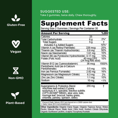 Goli Supergreens Gummies with Probiotics – 5 Pack | 300 Gummies - Calm Era
