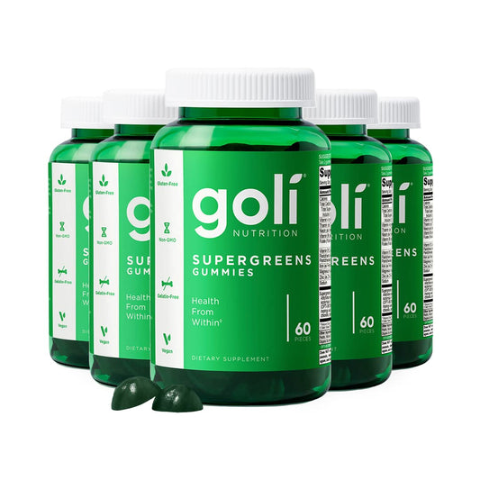 Goli Supergreens Gummies with Probiotics – 5 Pack | 300 Gummies - Calm Era