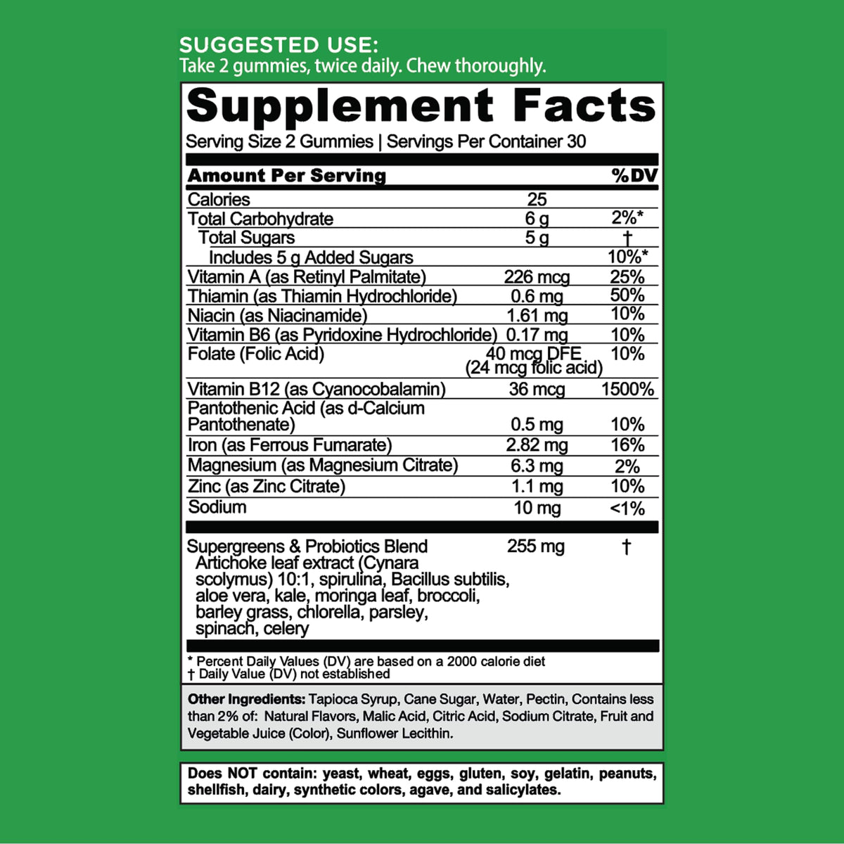 Goli Supergreens Gummies with Probiotics – 5 Pack | 300 Gummies - Calm Era